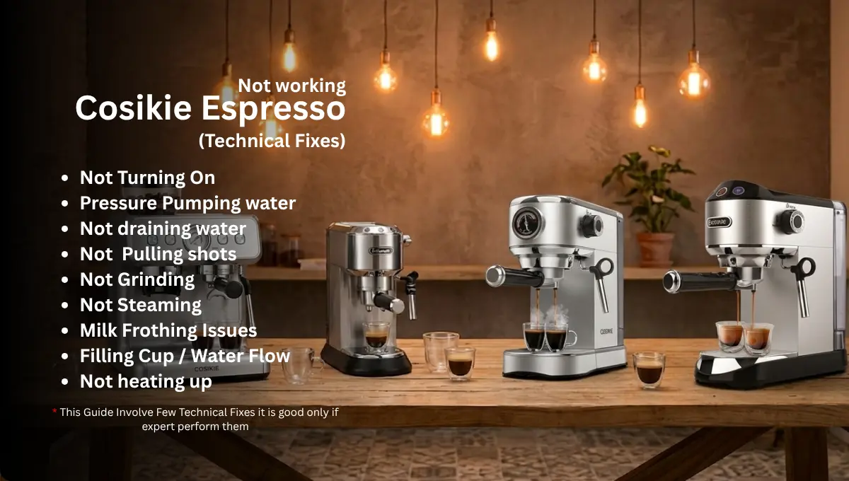 7 Cosikie Espresso Not Working Problems (Fixes)